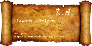Klement Adrienn névjegykártya